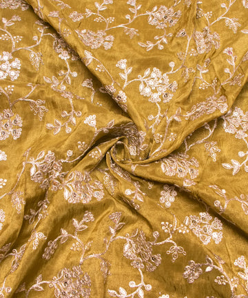 Zari Silk Embroidery Fabric